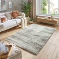 thumbnail image 6 of Pasargad Home Paris Shag Collection Power-Loomed Ivory/Grey Area Rug- 8' x 10', For Indoor Space and all Age of Group, 6 of 6