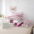 thumbnail image 5 of Manfei Abstract Geometric Twin Bedding Sets 7-Piece for Teen, Chic Stripes Ombre Bedding Comforter Set, Modern Fashion Reversible Sheet Sets, Microfiber Bedroom Decor, 5 of 7