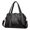 *New--Black, variant on Women Purse and Handbags Fashion Tote PU Stiching Top Handle Satchel Shoulder Bag Solid Color