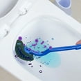 thumbnail image 6 of Blue Blue Plastic Toilet Brush With Long Handle For Bathroom Bowl Cleaning Efficient Durable Bristles, 6 of 7