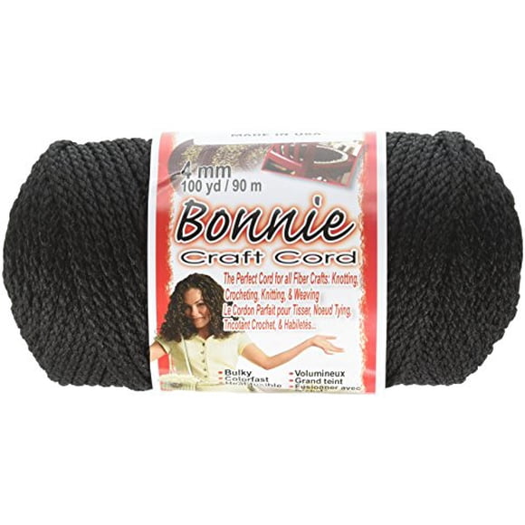 Pepperell Braiding Company BB4100042 Bonnie 4Mm 100Yd, Black