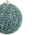 thumbnail image 6 of Northlight Glitter Beaded Christmas Ball Ornament - 4" - Seafoam Green, 6 of 7