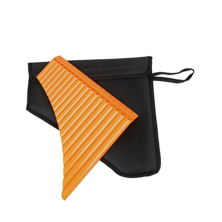 Chinese Traditional Panpipes Quality Sound Lightweight Musical Instruments Folk Flutes C Tones Pan Pipes Flute for Professionals Entertainment 18 Pipes Orange