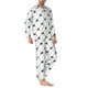 thumbnail image 2 of Fotbe Black Rabbit Pijama de Hombre con Estampado de Manga Larga, Conjunto de 2 Piezas, Ropa de Dormir Suave y Cómoda con Bolsillos-Medium, 2 of 7