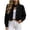 Black, variant on Womens Cropped Denim Jacket Button Down Y2K Ruffle Jean Shacket Mock Neck Casual Tops Long Sleeve Retro Washed Denim Coat Dark Blue XXL
