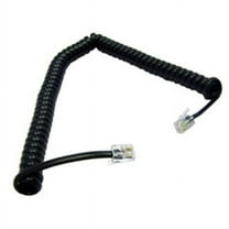 CableWholesale 8104-54112BK 12 ft. Stretched Telephone Handset Cord - 4P4C RJ22, Black