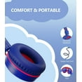 thumbnail image 6 of Upgrade USB Type C Kids Headphone for School, 94dB Safe Volume Limited, HD Stereo Sound, Foldable Lightweight On-Ear Headphones for Boys/Girls/Students/Tablet/Travel-Red, 6 of 7
