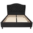 thumbnail image 3 of Valencia Tufted Upholstered Queen Size Platform Bed in Black Fabric, 3 of 3