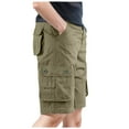 thumbnail image 1 of Solid Men's Color with Young and Pants Multi Pocket and Fashion Men Cargo Pants with Pockets Relaxed Fit Summer Leisure Pants Overalls Cargo Pants for Men Men's Pants, 1 of 6