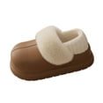 thumbnail image 6 of CHUMUD Women's Platform Slippers with Furry Collar - Plush Lined Winter Mules, Warm Non-Slip Indoor Outdoor House Shoes, 6 of 6