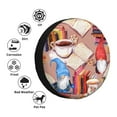 thumbnail image 5 of Easygdp Gnomes Books Tea Cups Automobile Tire Dust Cover, 14-17in Spare Tire Cover Universal Fit for Trailer, Car, Truck, SUV, Jeep - 14 inch, 5 of 9