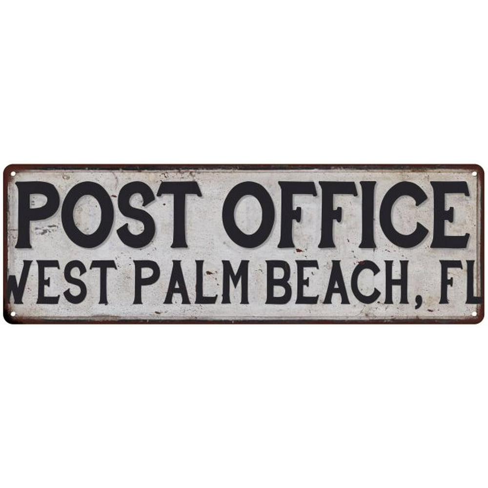West Palm Beach, Fl Post Office Sign Vintage 6x18 206180011268