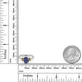 thumbnail image 6 of Gem Stone King 925 Sterling Silver Blue Lapis and Yellow Citrine Engagement Ring for Women | 2.51 Cttw | Oval 9X7MM | Gemstone Birthstone | Size 9, 6 of 6