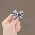thumbnail image 2 of Delicate Elegant Blue Bow Brooch Vintage Sparkling Rhinestone Lapel Pins for Wedding Party Jewelry Accessories, 2 of 5