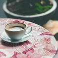 thumbnail image 3 of Ambesonne Tropical Fitted Round Tablecloth, Hibiscuses Scenery Print, 45"- 56" Diameter, Pastel Pink and Pale Fuchsia, 3 of 5