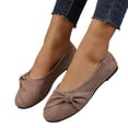 thumbnail image 2 of Domzle Women's Flats Shoes Faux Suede Round Toe Ballet Dressy Flats Comfortable Slip On Walking Shoes Gray, 2 of 7