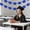 Blue, variant on QuanTara Double Layer Mortarboard Banners, Glitter Graduation Garland for Graduation Party, High School College Grad Party Supplies, 118.11in, Blue Gold Black
