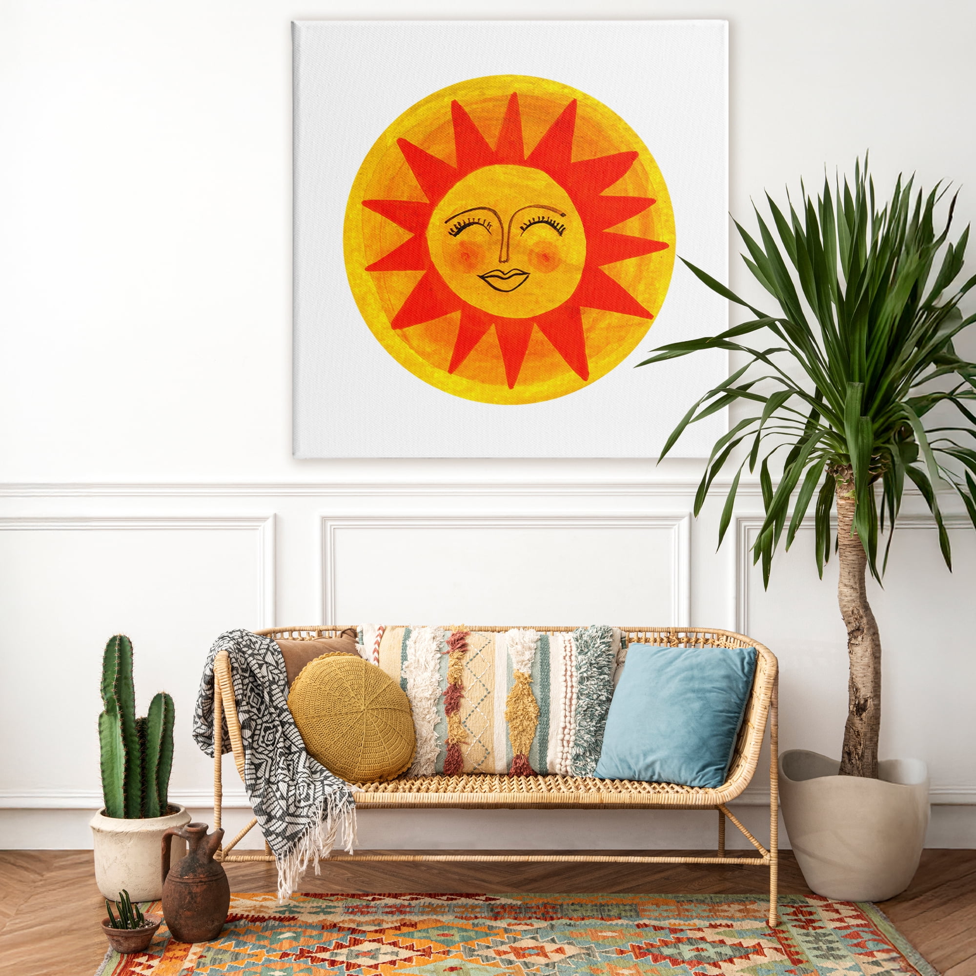 Stupell Industries Warm Fiery Sun Canvas Wall Art, design by Katherine Herrell Studio