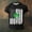Black, variant on Men's Worn‑Look Four‑Leaf Clover USA Flag Crew Neck Short Sleeve T‑Shirt, Lightweight Tops Black M