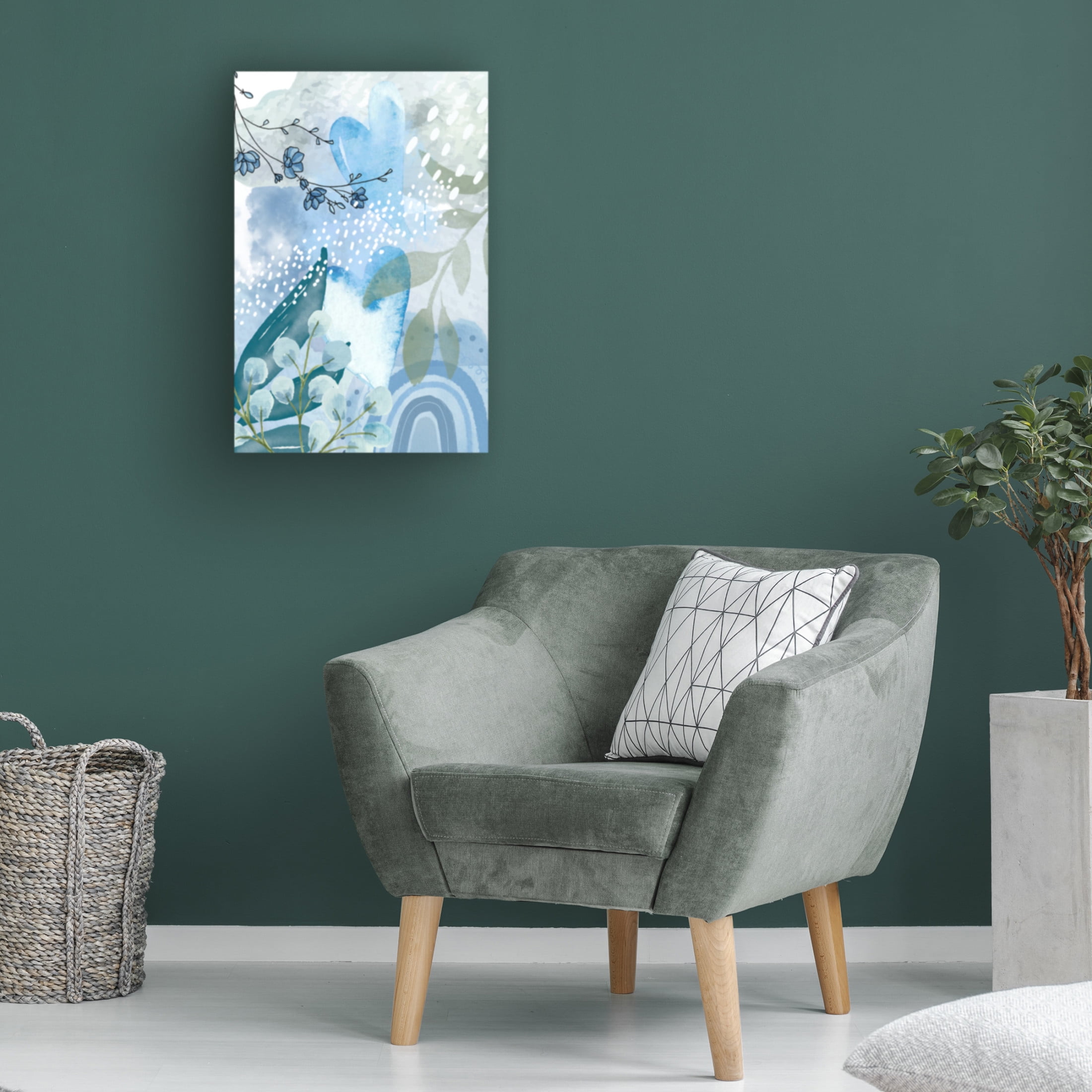 Trademark Fine Art Sally Ann Moss Iceberg Blue 2 Canvas Wall Art