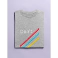 thumbnail image 3 of Don't Worry Lines Shaped T-Shirt Women -Image by Shutterstock, Female x-Large, 3 of 4