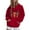 #455-Red, variant on Craaazy Hoodies For Women Long Sleeve Oversized Hoodies Loose Fashion Pockets Pullover Tops Gradient Printed Hooded Sweatshirts Gifts For Women