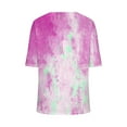 thumbnail image 4 of fatyb Cute Tshirts for Women Summer V Neck Short Sleeve T-Shirt Plus Size Casual Basic Tee Tops, 4 of 4