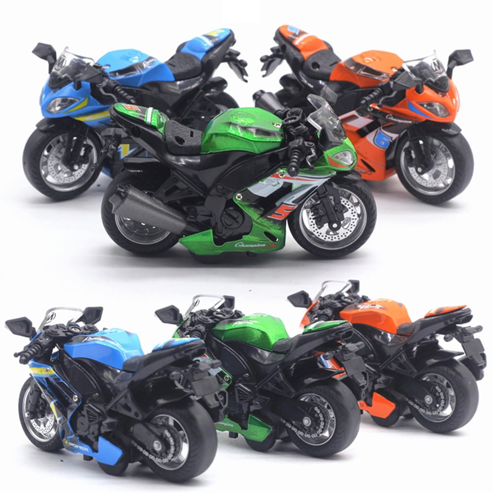 Flmtop 1/14 Simulation Motorcycle Pull Back Model with LED Music