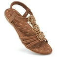 thumbnail image 2 of Ablanczoom Womens Sandals Summer Comfort Flower Dressy Flats Sandal for Women Shoes, 2 of 6