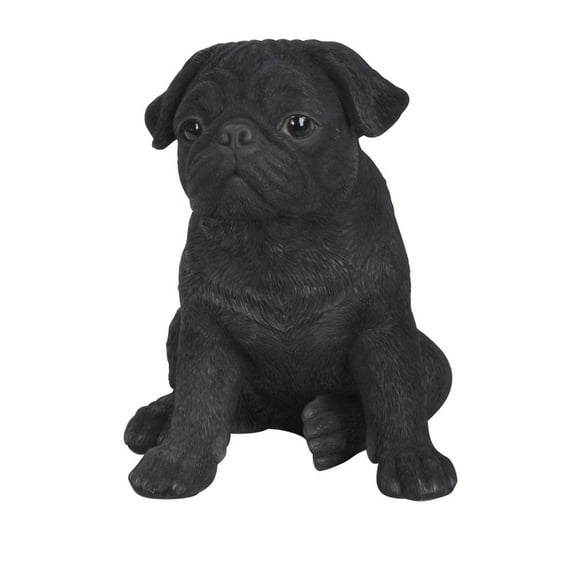 Hi-Line Gift Pug 6” Animal Puppy Garden Statue, Incredibly Realistic Details