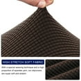 thumbnail image 3 of Subrtex Stretch Back Cushion Cover Check Plaid Couch Backrest Slipcover (T-2PC, Coffee), 3 of 7