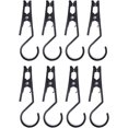 thumbnail image 1 of Gancho de luz, gancho de clip de tela para toldo de tienda al aire libre, accesorios multifuncionales para equipos de acampada al aire libre, pinza práctica para la ropa (8 piezas, negro), 1 of 2