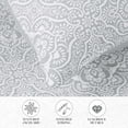 thumbnail image 3 of Superior Enzy Floral Matelasse Bedspread Set, Queen, Silver, 3 of 9