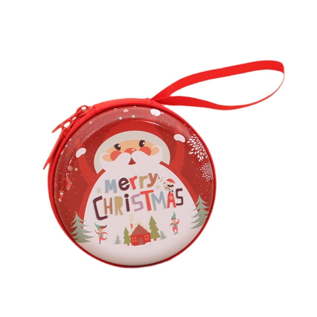 Monedero navideño, mini cartera de dibujos animados, monedero compacto y moderno para monedas, pequeño para joyas y baratijas, ideal para fiestas anciano de barba blanca