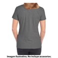 thumbnail image 3 of Playera Fruit Of The Loom para Mujer, Cuello V Manga Corta Gris Obscuro Jaspe Talla  EG, 3 of 4