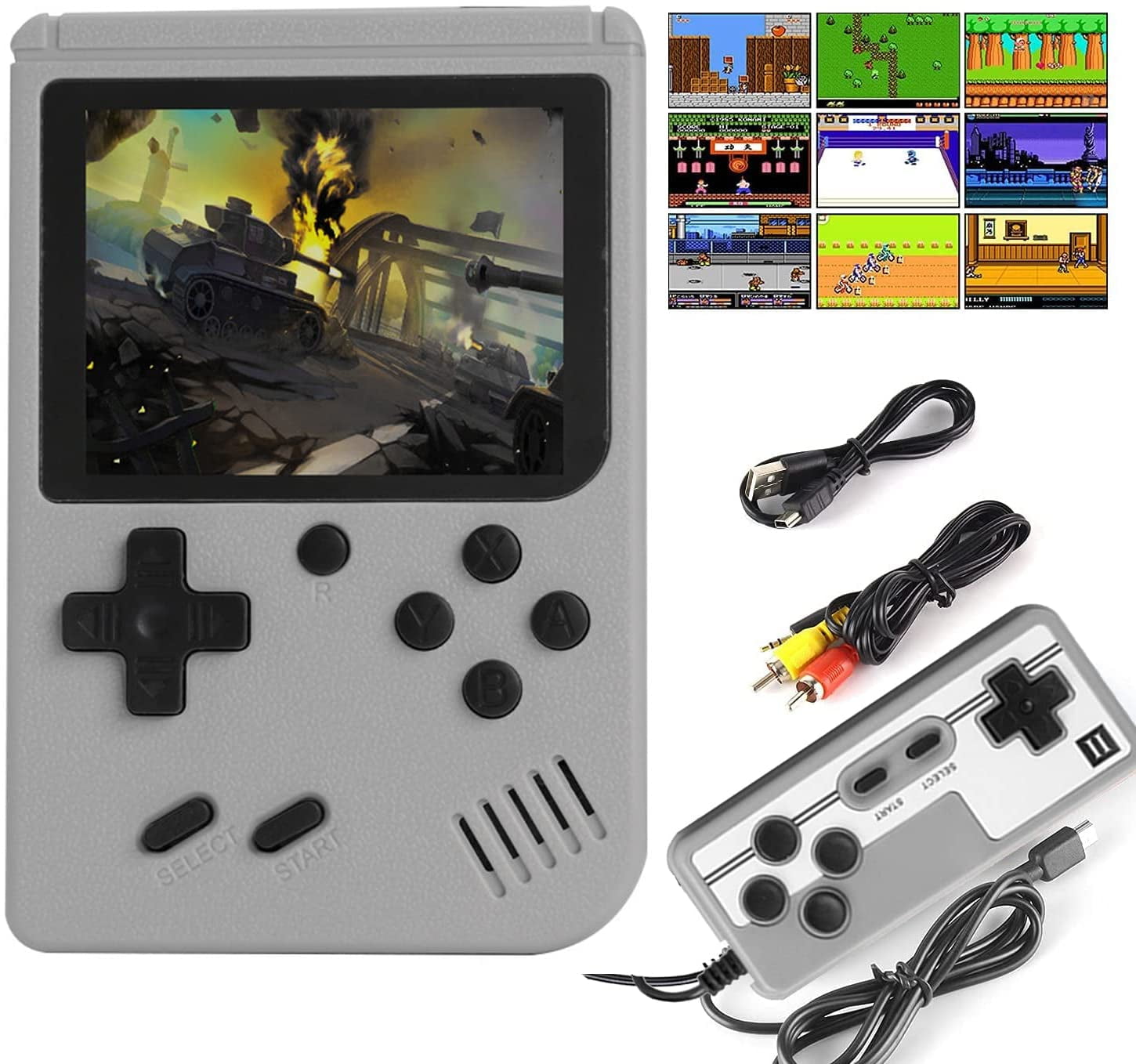 TOYHUB Console de jeu portable rétro avec était protecteur, prise en charge  des jeux classiques FC 500 gratuits pour connecter la télévision et deux  joueurs, cadeaux de jeu vidéo portables pour adultes