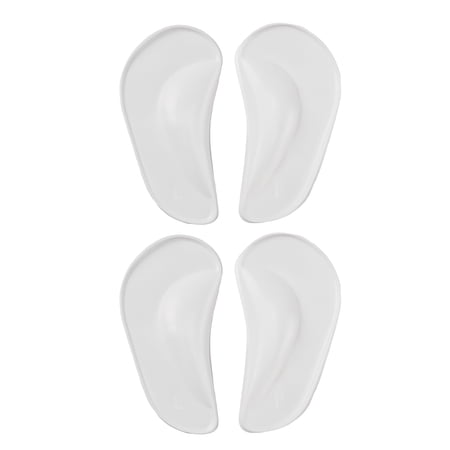 Unique Bargains 2 Pair Arch Support Inserts Two-tone Foot Arch Supports 3.35"x1.65"x0.2" Clear