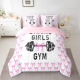 thumbnail image 2 of Feelyou Girl Weightlifting Sport Twin Bedding Sets 7pcs, Princess Bow Comforter Set, 2 of 8