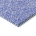thumbnail image 4 of HomeRoots 646101 8 x 10 ft. Blue & Ivory Geometric Coastal Washable Machine Made Rectangle Area Rug with UV Protection, 4 of 6