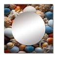thumbnail image 2 of Designart "Beach Photo Seashell Euphony VI" Animals Square Mirror For Wall Decor - Large Teal Square Printed Wall Mirror Art - Square Coastal Mirror - Wall Mounted Square Large Mirror, 2 of 5