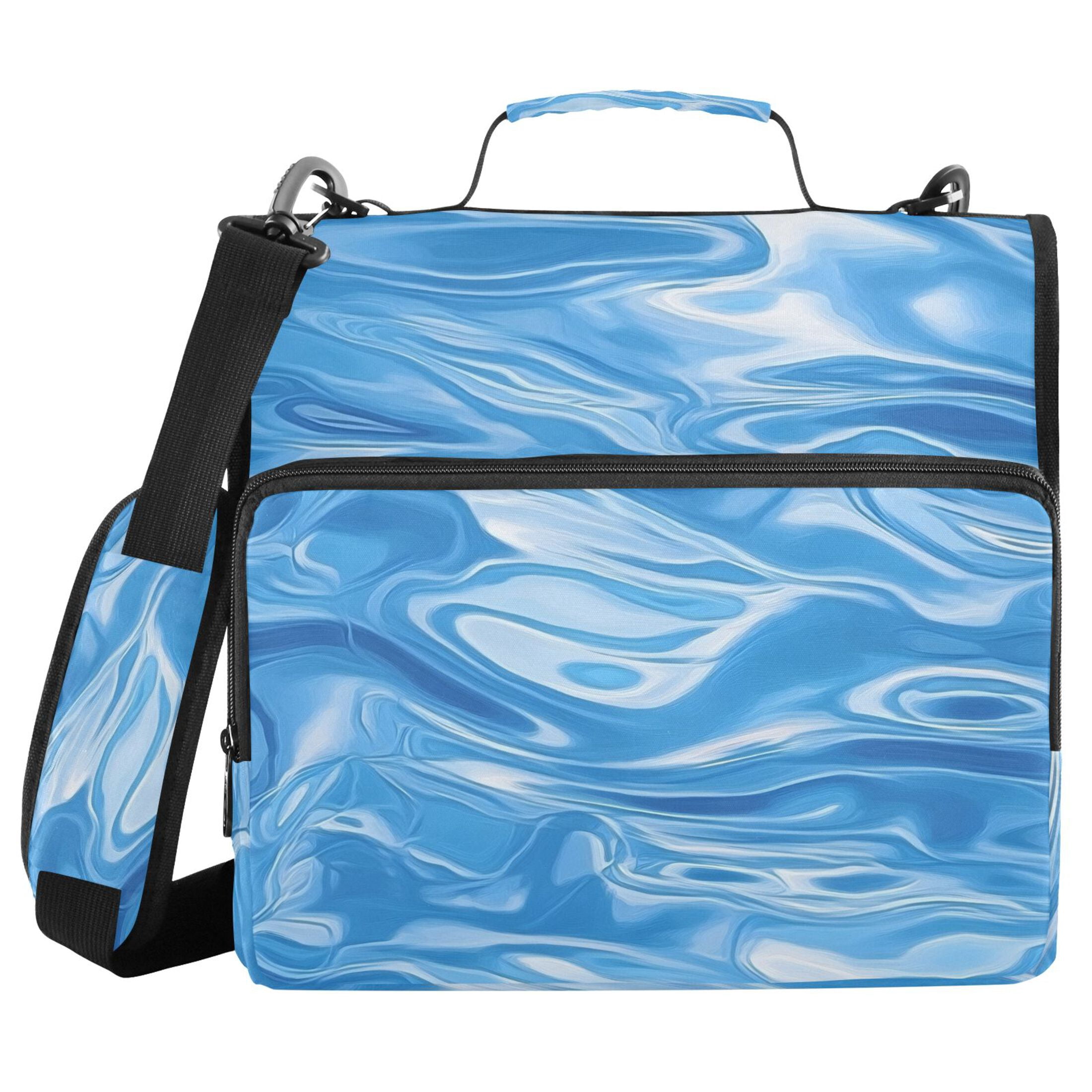 ALAZA Zipper Binder Ocean Wavy 3 Ring Trapper Keeper File Folder Organizer Bag