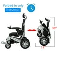 thumbnail image 4 of Culver Mobility - SHAWK - Reclining Foldable Lightweight Electric Wheelchair 500W Motor 330 lbs 13 Miles - Gray, 4 of 22