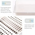 thumbnail image 6 of Medium Size Dish Drying Rack and Drain Board with Lid Cover, Tomorotec 16" x 12.2" x 10.6" Nursing Bottle Holder, Kitchen Plate Cup Dish Drying Rack Tray Cutlery Dish Drainer, 6 of 7