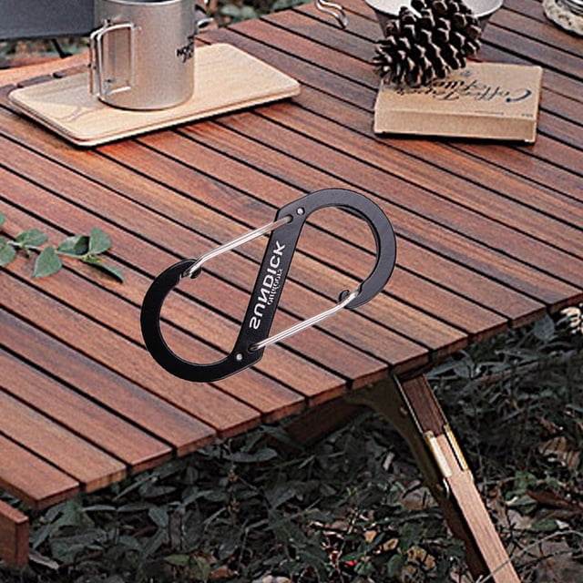 Hebilla en forma de S Escalada Montañismo Acero Mochila Mosquetón Negro JShteea Para Estrenar