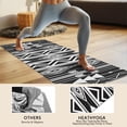 thumbnail image 4 of Black and White Geometric Boho Pattern Hot Yoga Mat Towel Non Slip for Hot Yoga - Quick-Drying Yoga Mat Cover with 4 Corner Pockets with Travel Bag - Hot Yoga Towel Non Slip 74"x26", 4 of 6