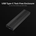 thumbnail image 5 of SABRENT M.2 NVMe SSD Enclosure USB C 10Gbps, Tool-Free External Adapter for PCIe NVMe & SATA M.2 SSDs, Supports 2242 2260 2280 Drives (EC-SNVE), 5 of 13