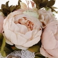 thumbnail image 4 of Ramo de novia de boda con flores de peonía para decoración de iglesias y hogares. Rosa vintage, 4 of 9