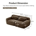 thumbnail image 3 of [Luckynote]Modular Sectional Sofa Couches,Soft Fluffy Plush Fabric Bottom Anti-Slip Design,32D High Density Sponge,No Assembly Required Ergonomic Design,With Throw Pillows Fits Living Rooms,Chocolate, 3 of 27