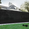 thumbnail image 2 of SUNLAX Privacy Fence Screen 4' x 78' Heavy Duty Mesh Fence Net Cover with Grommets for Patio Porch Pool Backyard Outdoor Chain Link Fence, Black (Customized), 2 of 7