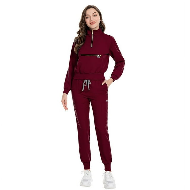 Bata quirúrgica informal de manga larga para correr, traje dividido para hombres y mujeres, ropa de hospital con cepillo para las manos, ropa elástica para enfermeras
